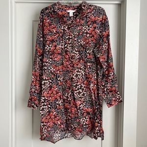 H&M Floral Button-down Tunic (matching set)